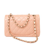 CHANEL Handbag 22C Rose Clair Pink/ Beige Lambskin Quilted Small Double Flap Light Gold Hardware -Knockoff
