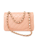 CHANEL Handbag 22C Rose Clair Pink/ Beige Lambskin Quilted Small Double Flap Light Gold Hardware -Knockoff
