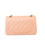 CHANEL Handbag 22C Rose Clair Pink/ Beige Lambskin Quilted Small Double Flap Light Gold Hardware -Knockoff
