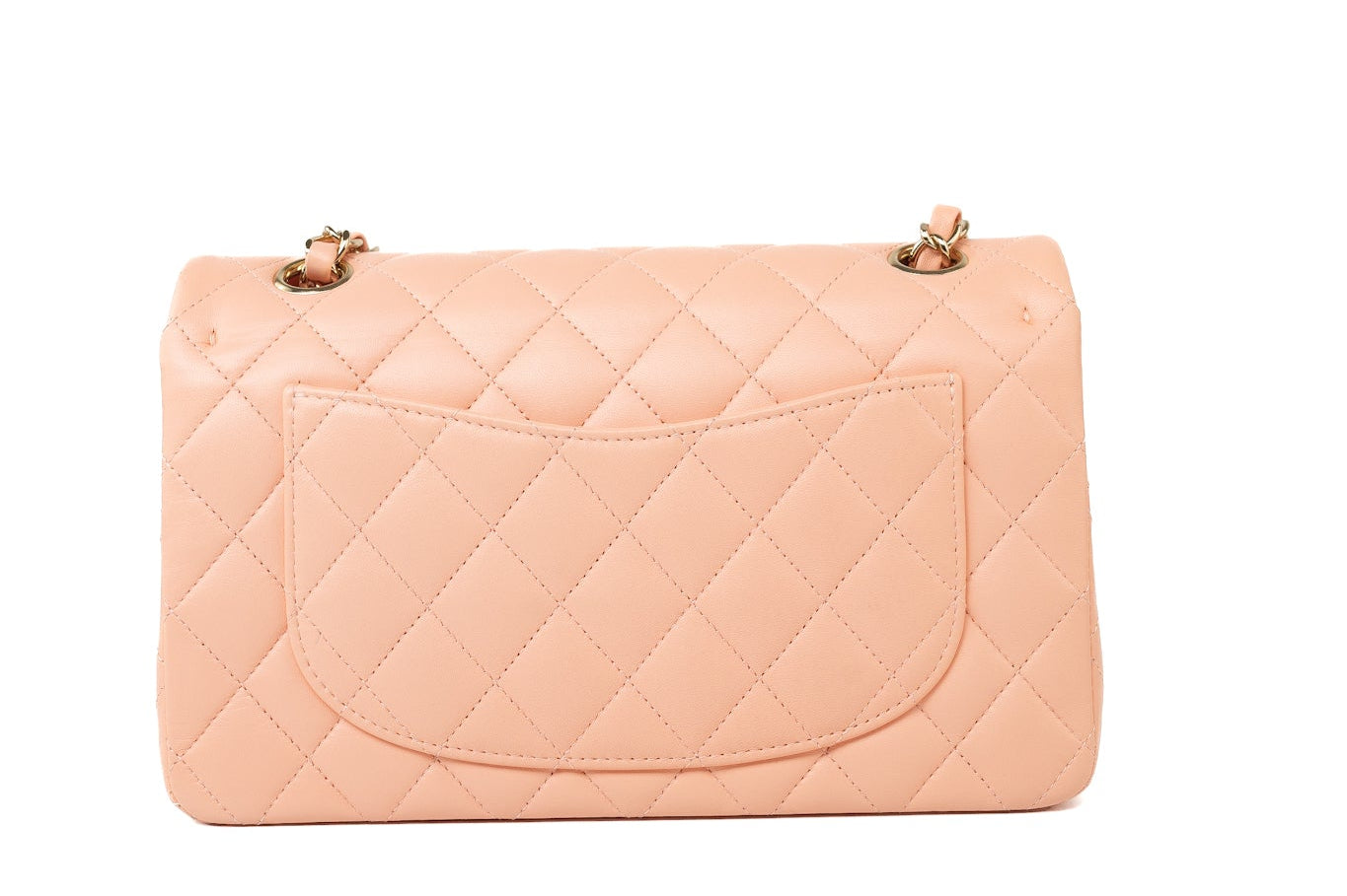 CHANEL Handbag 22C Rose Clair Pink/ Beige Lambskin Quilted Small Double Flap Light Gold Hardware -Knockoff
