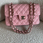 CHANEL Handbag 22C Sakura Pink Caviar Quilted Classic Flap Small LGHW -Knockoff
