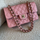 CHANEL Handbag 22C Sakura Pink Caviar Quilted Classic Flap Small LGHW -Knockoff
