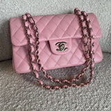 CHANEL Handbag 22C Sakura Pink Caviar Quilted Classic Flap Small LGHW -Knockoff
