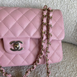 CHANEL Handbag 22C Sakura Pink Caviar Quilted Classic Flap Small LGHW -Knockoff
