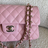 CHANEL Handbag 22C Sakura Pink Caviar Quilted Classic Flap Small LGHW -Knockoff
