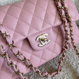 CHANEL Handbag 22C Sakura Pink Caviar Quilted Classic Flap Small LGHW -Knockoff
