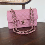 CHANEL Handbag 22C Sakura Pink Caviar Quilted Classic Flap Small LGHW -Knockoff
