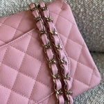 CHANEL Handbag 22C Sakura Pink Caviar Quilted Classic Flap Small LGHW -Knockoff
