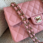 CHANEL Handbag 22C Sakura Pink Caviar Quilted Classic Flap Small LGHW -Knockoff
