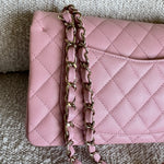 CHANEL Handbag 22C Sakura Pink Caviar Quilted Classic Flap Small LGHW -Knockoff
