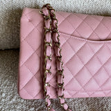 CHANEL Handbag 22C Sakura Pink Caviar Quilted Classic Flap Small LGHW -Knockoff
