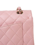 CHANEL Handbag 22C Sakura Pink Small Caviar Quilted Classic Flap Light Gold Hardware -Knockoff
