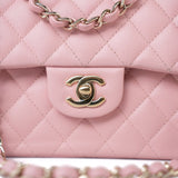 CHANEL Handbag 22C Sakura Pink Small Caviar Quilted Classic Flap Light Gold Hardware -Knockoff
