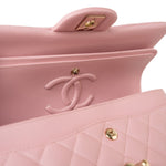 CHANEL Handbag 22C Sakura Pink Small Caviar Quilted Classic Flap Light Gold Hardware -Knockoff
