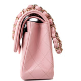 CHANEL Handbag 22C Sakura Pink Small Caviar Quilted Classic Flap Light Gold Hardware -Knockoff
