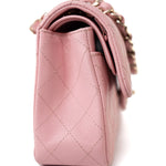 CHANEL Handbag 22C Sakura Pink Small Caviar Quilted Classic Flap Light Gold Hardware -Knockoff
