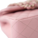 CHANEL Handbag 22C Sakura Pink Small Caviar Quilted Classic Flap Light Gold Hardware -Knockoff
