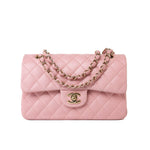 CHANEL Handbag 22C Sakura Pink Small Caviar Quilted Classic Flap Light Gold Hardware -Knockoff
