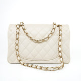 CHANEL Handbag 22C White Caviar Quilted Classic Flap Small Light Gold Hardware -Knockoff
