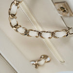 CHANEL Handbag 22C White Caviar Quilted Classic Flap Small Light Gold Hardware -Knockoff
