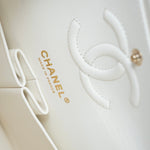 CHANEL Handbag 22C White Caviar Quilted Classic Flap Small Light Gold Hardware -Knockoff
