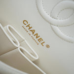 CHANEL Handbag 22C White Caviar Quilted Classic Flap Small Light Gold Hardware -Knockoff
