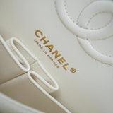 CHANEL Handbag 22C White Caviar Quilted Classic Flap Small Light Gold Hardware -Knockoff
