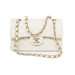 CHANEL Handbag 22C White Caviar Quilted Classic Flap Small Light Gold Hardware -Knockoff
