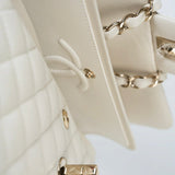 CHANEL Handbag 22C White Caviar Quilted Classic Flap Small Light Gold Hardware -Knockoff
