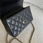 CHANEL Handbag 22P Black Lambskin Quilted Mini Top Handle LGHW -Knockoff
