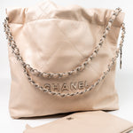 CHANEL Handbag 22P Ecru (nude) Small Calfskin Quilted 22 Bag -Knockoff
