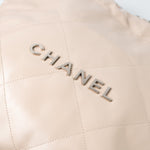 CHANEL Handbag 22P Ecru (nude) Small Calfskin Quilted 22 Bag -Knockoff
