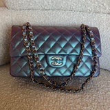 CHANEL Handbag 22P Iridescent Purple Caviar Quilted Medium Double Flap -Knockoff
