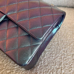 CHANEL Handbag 22P Iridescent Purple Caviar Quilted Medium Double Flap -Knockoff
