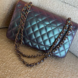 CHANEL Handbag 22P Iridescent Purple Caviar Quilted Medium Double Flap -Knockoff
