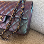 CHANEL Handbag 22P Iridescent Purple Caviar Quilted Medium Double Flap -Knockoff
