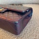 CHANEL Handbag 22P Iridescent Purple Caviar Quilted Medium Double Flap -Knockoff
