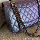 CHANEL Handbag 22P Iridescent Purple Caviar Quilted Medium Double Flap -Knockoff
