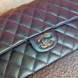 CHANEL Handbag 22P Iridescent Purple Caviar Quilted Medium Double Flap -Knockoff
