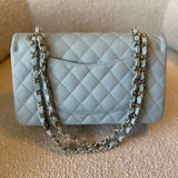 CHANEL Handbag 22P Light Blue Caviar Quilted Classic Flap Medium LGHW -Knockoff
