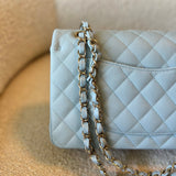 CHANEL Handbag 22P Light Blue Caviar Quilted Classic Flap Medium LGHW -Knockoff
