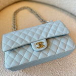 CHANEL Handbag 22P Light Blue Caviar Quilted Classic Flap Medium LGHW -Knockoff
