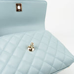 CHANEL Handbag 22P Light Blue Caviar Quilted Coco Handle Small LGHW -Knockoff
