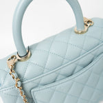 CHANEL Handbag 22P Light Blue Caviar Quilted Coco Handle Small LGHW -Knockoff
