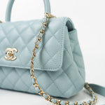 CHANEL Handbag 22P Light Blue Caviar Quilted Coco Handle Small LGHW -Knockoff
