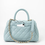 CHANEL Handbag 22P Light Blue Caviar Quilted Coco Handle Small LGHW -Knockoff
