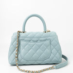 CHANEL Handbag 22P Light Blue Caviar Quilted Coco Handle Small LGHW -Knockoff
