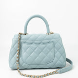 CHANEL Handbag 22P Light Blue Caviar Quilted Coco Handle Small LGHW -Knockoff
