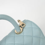 CHANEL Handbag 22P Light Blue Caviar Quilted Coco Handle Small LGHW -Knockoff
