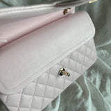 CHANEL Handbag 22P Light Pink Caviar Quilted Classic Flap Medium LGHW -Knockoff
